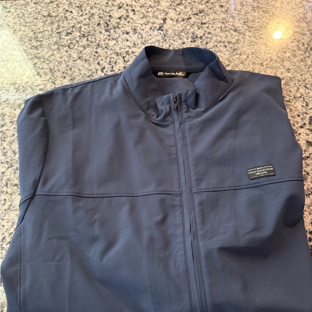 Travis Mathew Men's Deep Blue Windbreaker